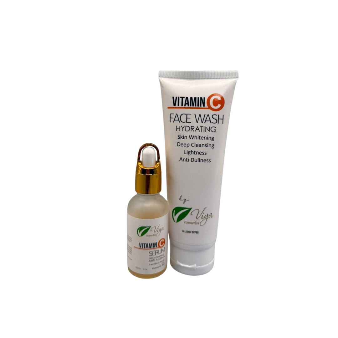 Viya Vitamin C Serum & Face Wash | Brightening, Hydrating & Skin Refreshing Duo