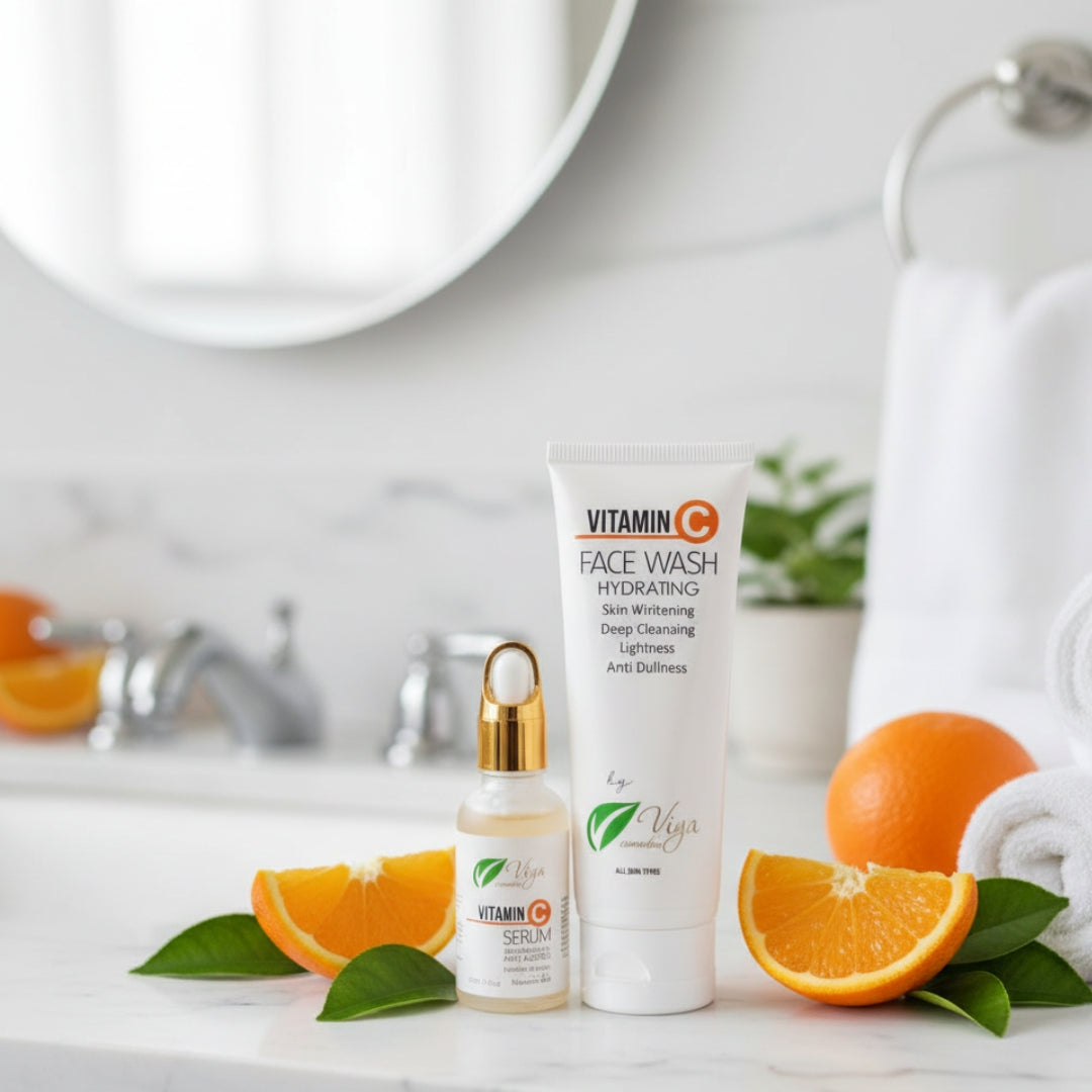 Viya Vitamin C Serum & Face Wash | Brightening, Hydrating & Skin Refreshing Duo