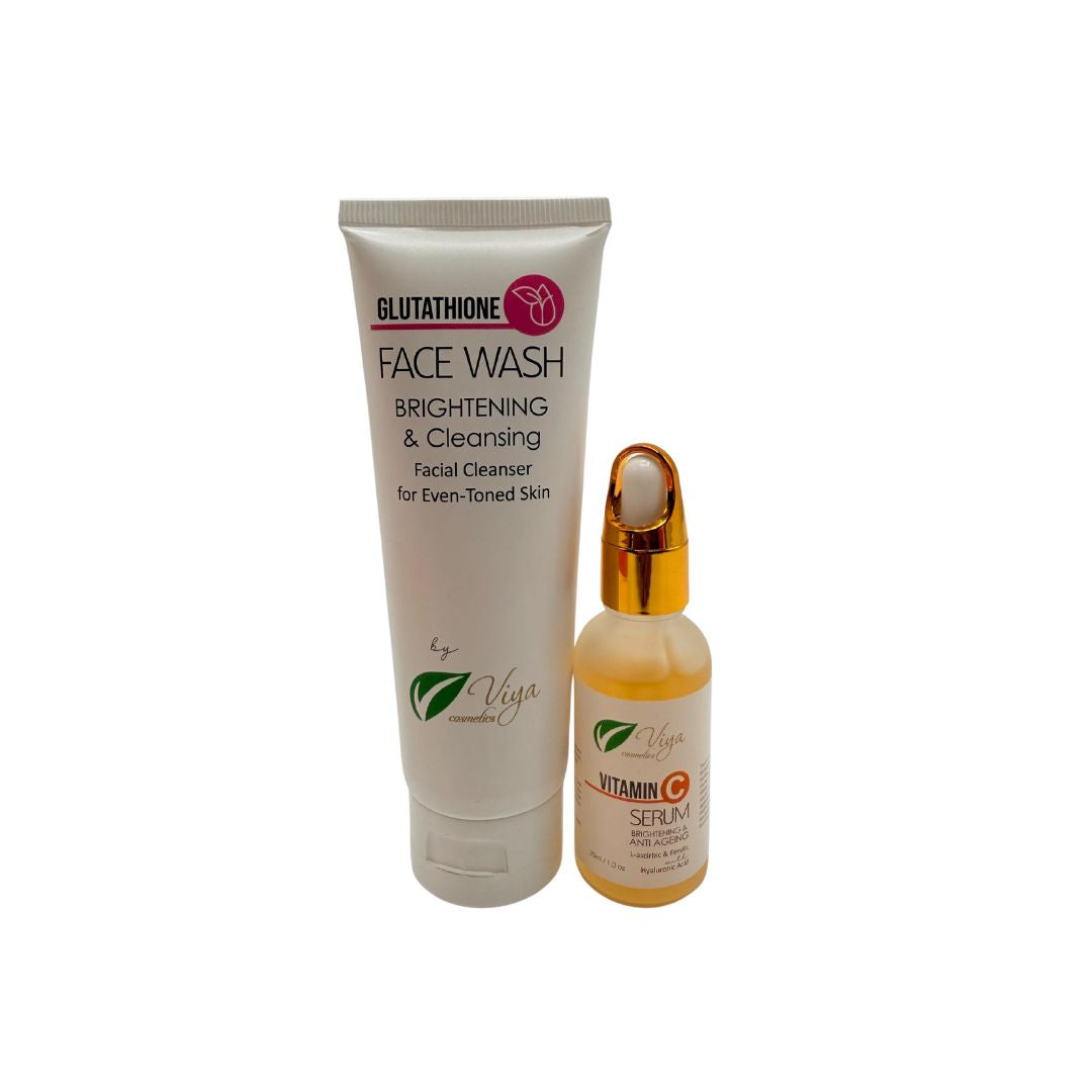 Product image 1Product image 2Product image 3 Viya Glutathione Face Wash & Vitamin C Serum | Brightening, Hydrating & Glow Duo