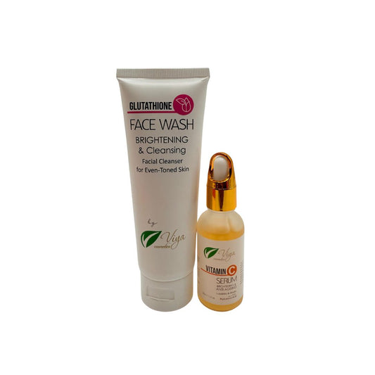 Glutathione Face Wash & Vitamin C Serum