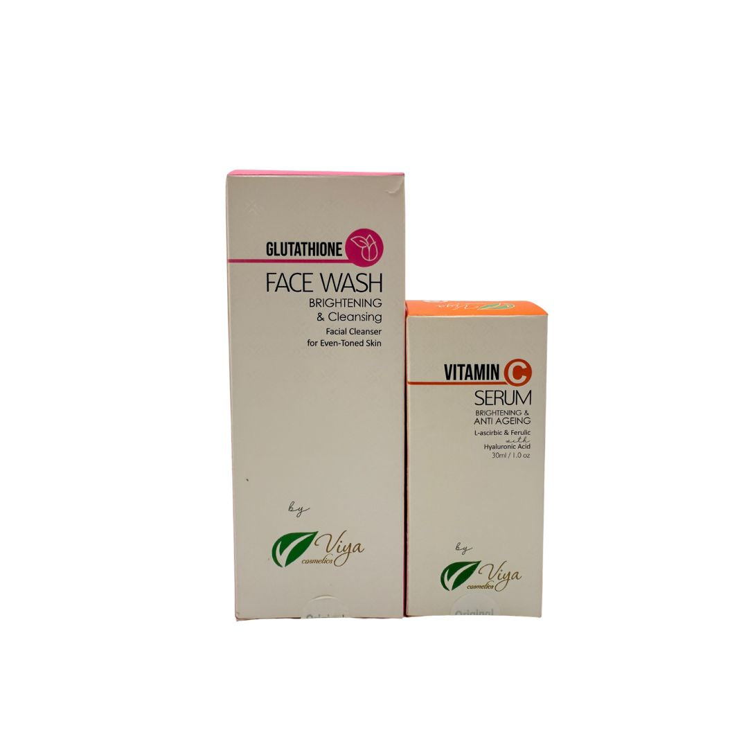 Product image 1Product image 2Product image 3 Viya Glutathione Face Wash & Vitamin C Serum | Brightening, Hydrating & Glow Duo