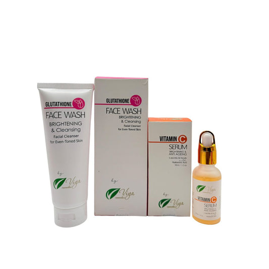 Product image 1Product image 2Product image 3 Viya Glutathione Face Wash & Vitamin C Serum | Brightening, Hydrating & Glow Duo