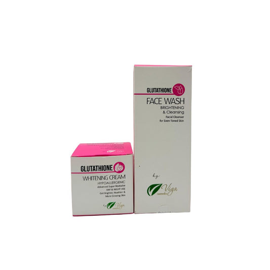 Viya Glutathione Face Wash & Cream | Brightening, Hydrating & Skincare Duo